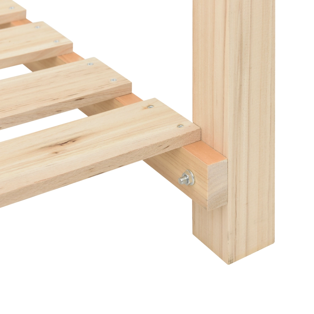 Fioriera da giardino  con ripiano 71x37x76 cm in legno massello di abete