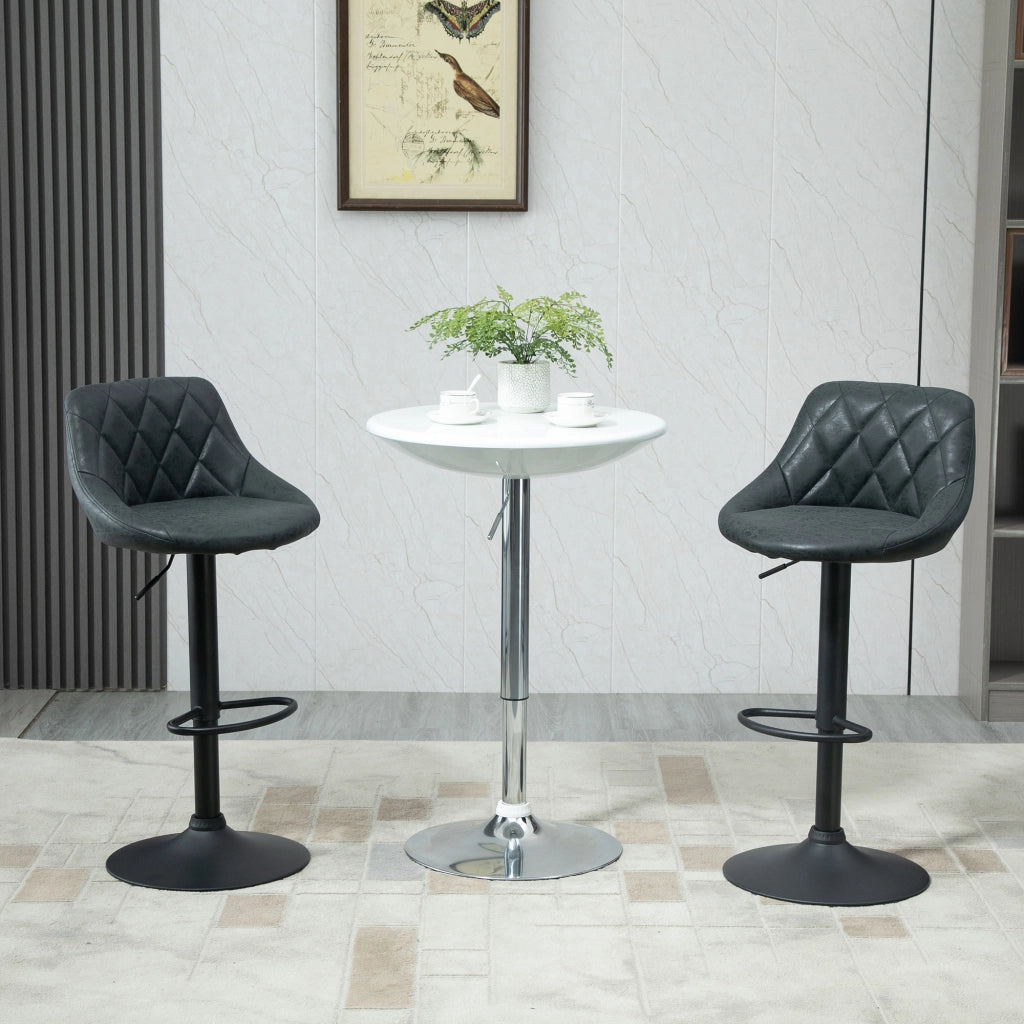 Sgabelli da Bar Regolabili ¨C zephmum ¨C 2 Pezzi, Nero, 46x48x83-104 cm