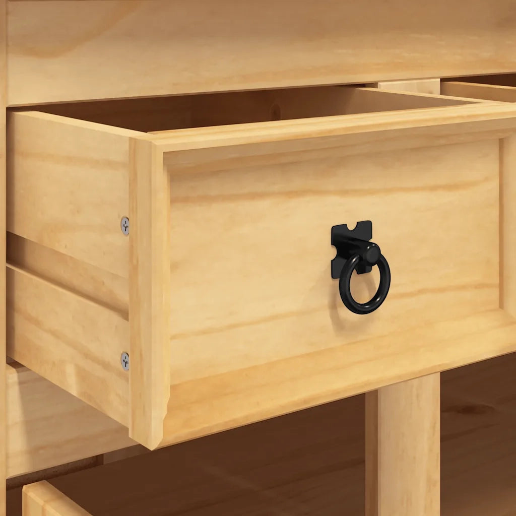 Credenza Corona Marrone 112x43x196cm in Legno di Pino Messicano 355085