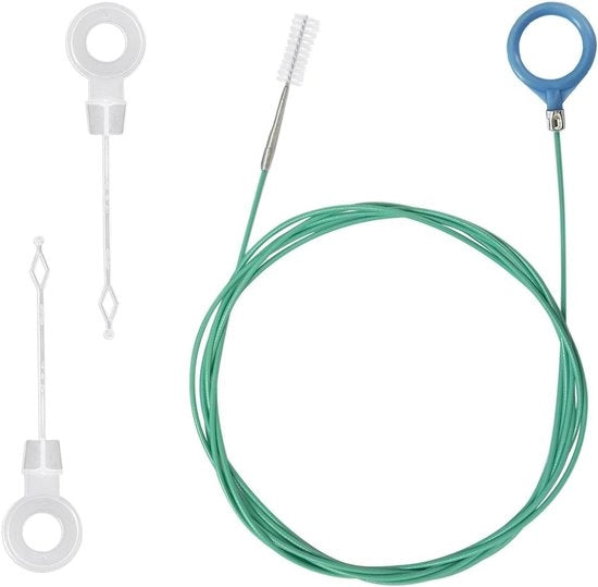 Kit di pulizia per fognature con 2 stoppini per fognature, set di spazzole per pulizia tubi, spazzola per ventilazione e spazzola per luci di soffitto (3 metri) - Adatto per fognature di piccole dimensioni