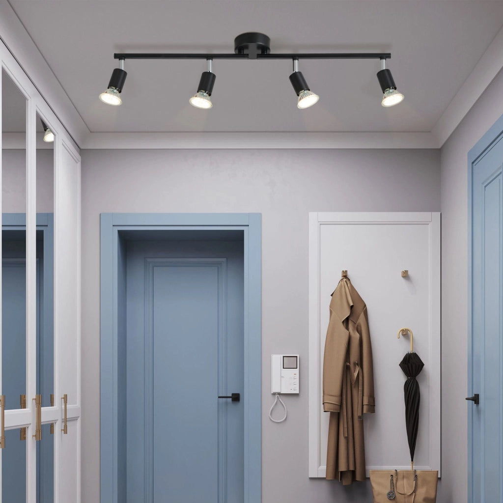 ZMH Faretto da soffitto 4 luci GU10 moderni orientabili per soggiorno camera letto
