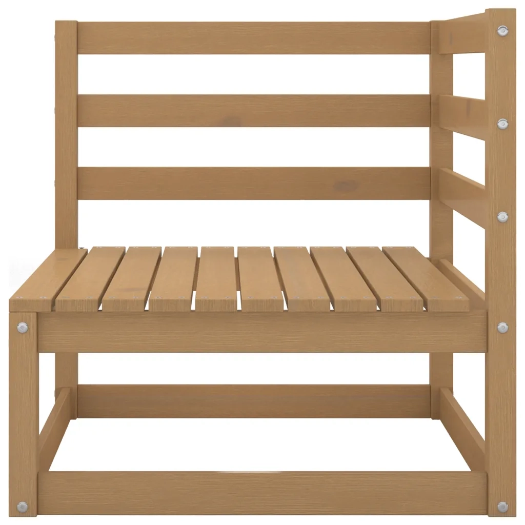 Set Salotto da Giardino 10pz Marrone Ambra Legno Massello Pino 3075797