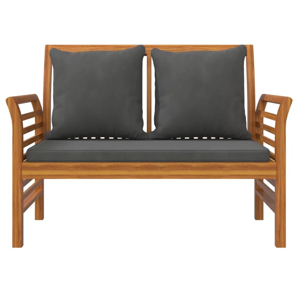 Set Salotto da Giardino 5 pz con Cuscini Legno Massello Acacia