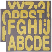 Lettere adesive grandi - 15 fogli - 465 pezzi - Alfabeto adesivo per decorazione di classe/festa - 9,5 cm