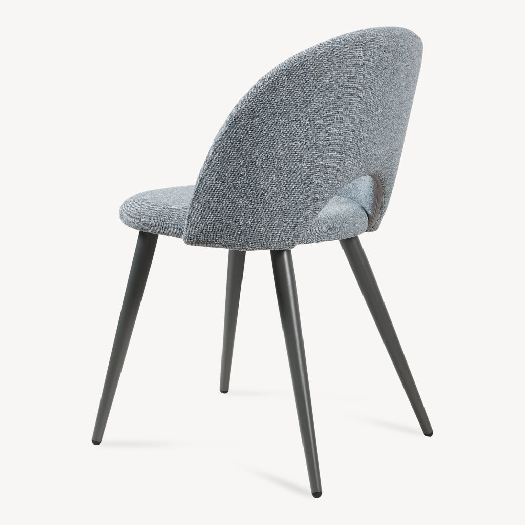 Set Karijoki di 6 Sedie Imbottite da Sala Pranzo Rivestimento in Tessuto - Grigio [en.casa]
