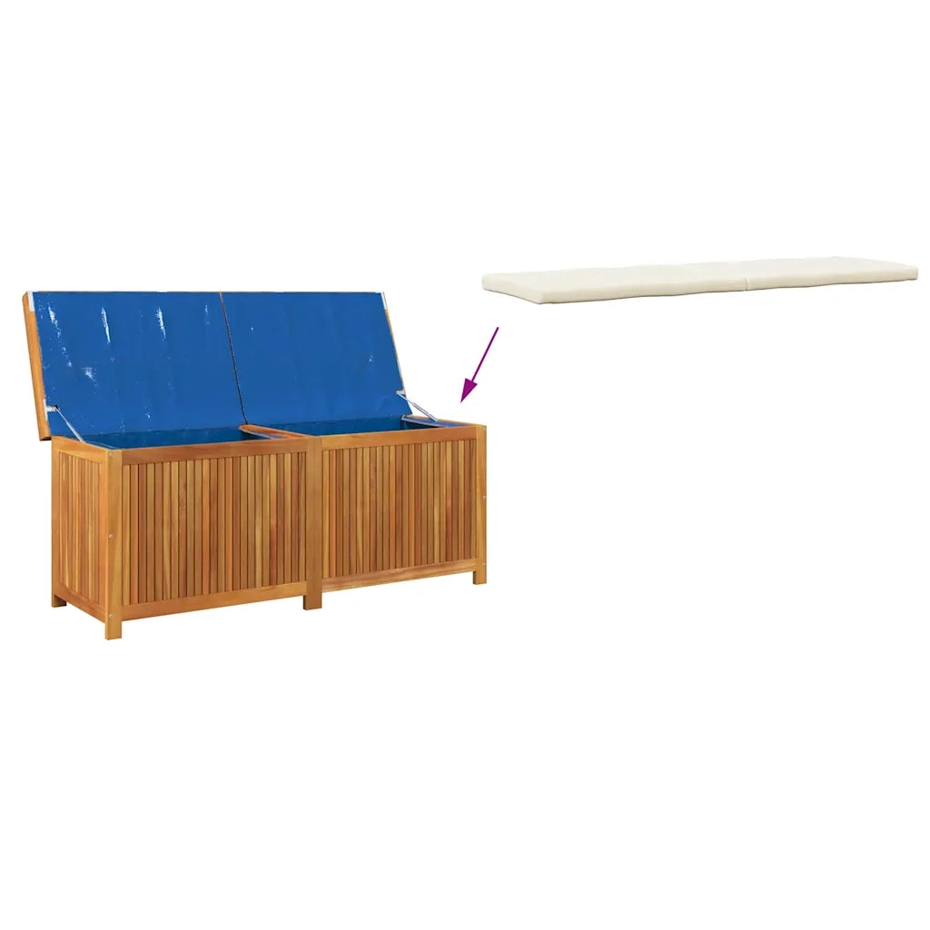 vidaXL Scatola Cuscini da Esterno 150x50x60,5 cm Legno Massello Acacia