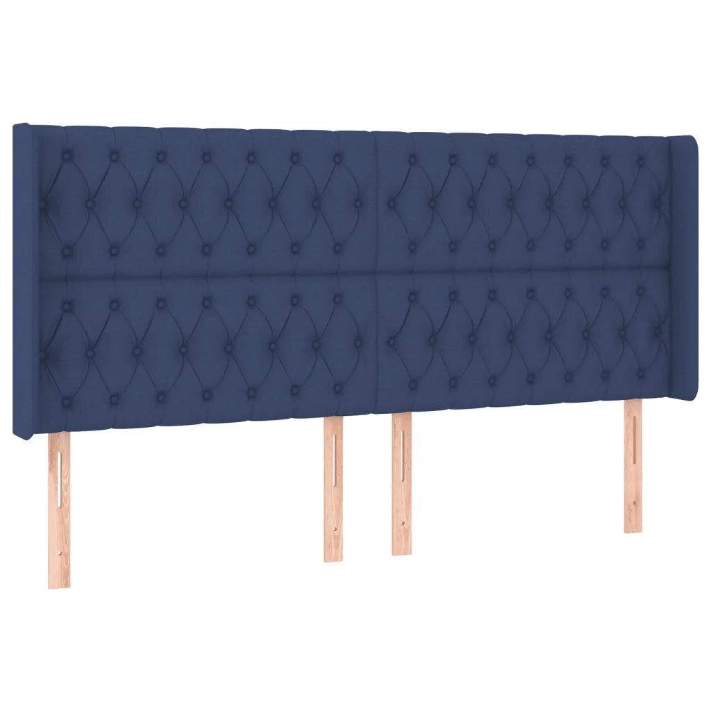 Testiera a LED-Testata con LED Blu 183x16x118/128 cm in Tessuto 340186
