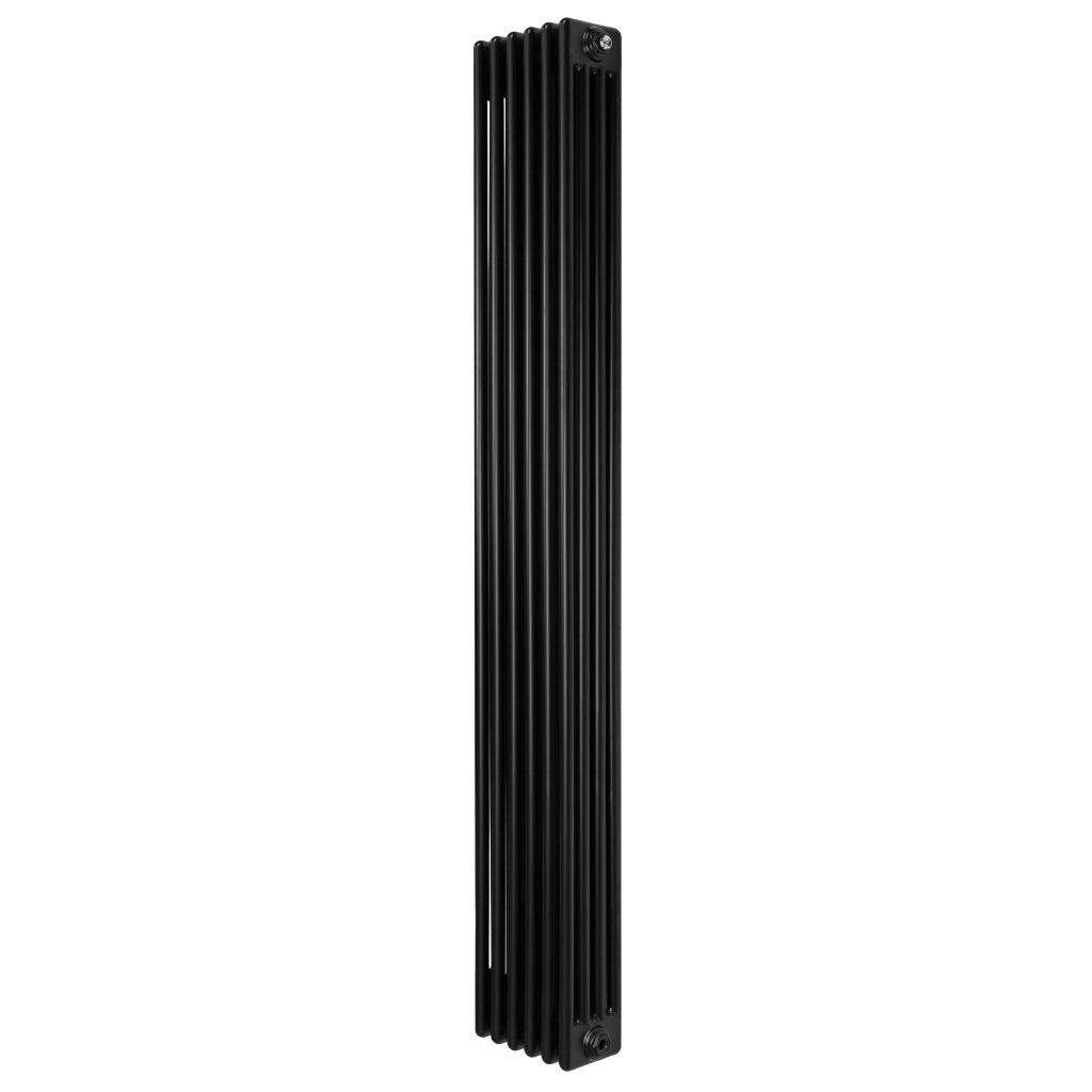 Radiatore Tradizionale 4 Colonne Verticale Riscaldamento Nero 1800x290 mm