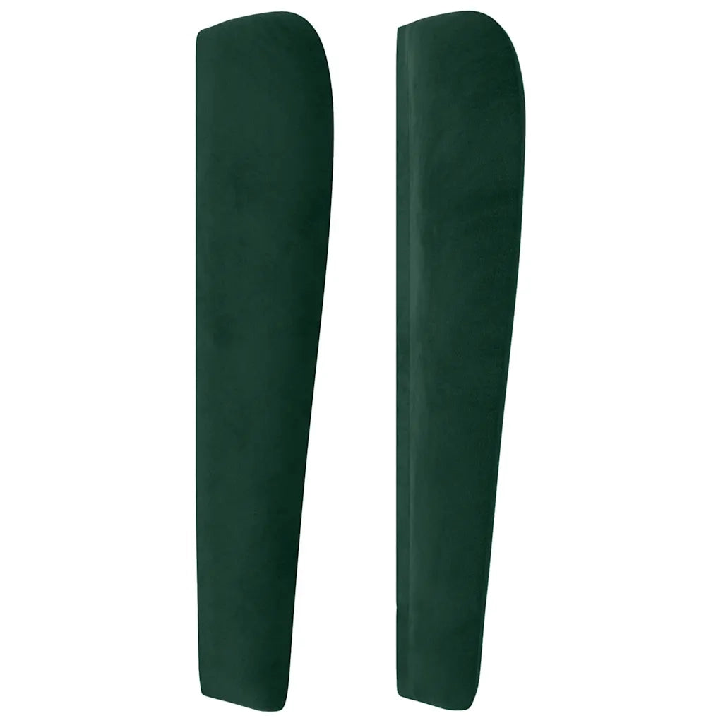 Testiera ad Orecchio Verde Scuro 83x23x118/128 cm in Velluto 3117989