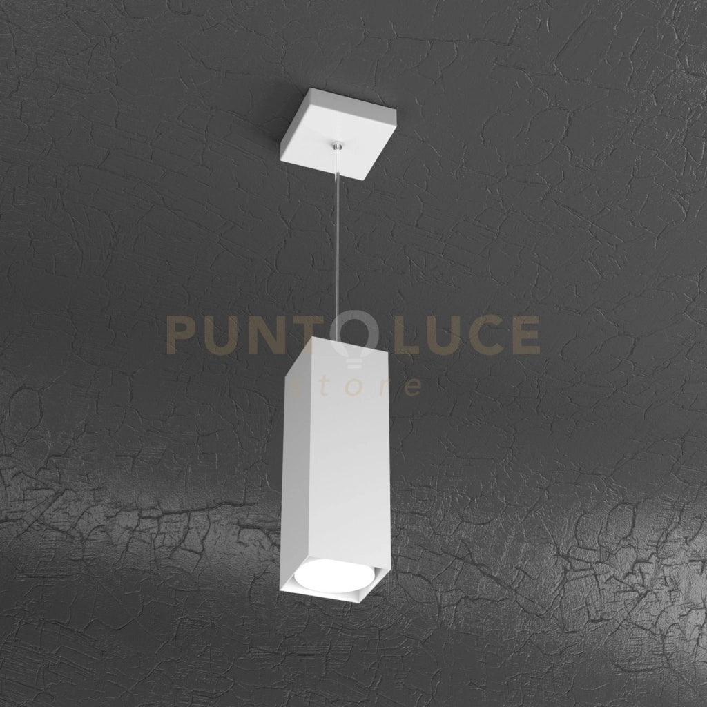 PLATE SOSPENSIONE TUBO H.25 1 LUCE BIANCO 1129-S25-BI