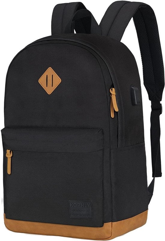 Borsa da viaggio grande per laptop per signora e signore, borsa da scuola, classico zaino per università, lavoro, borse da viaggio (grigio scuro, 18 pollici)