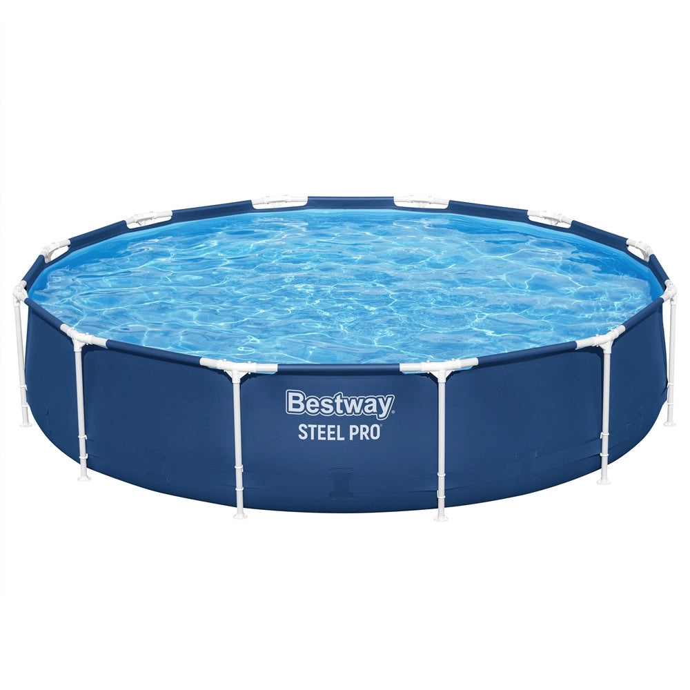 Trade Shop - Piscina Fuori Terra Steel Pro Senza Pompa ø 366 X 76 Cm Rotonda Giardino Estate 56706 -