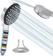 Douchekop con filtro 6+1 tipi di getto con gomito douchekop idrofilo per acqua dura con alta pressione