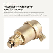 Ontluchter Automatizzato in Rame - DN15 G1/2 - Ventilatore d'Aria - Dimensioni 7 cm - Valvola d'Aria - Meccanismo affidabile - Facile da manutenere