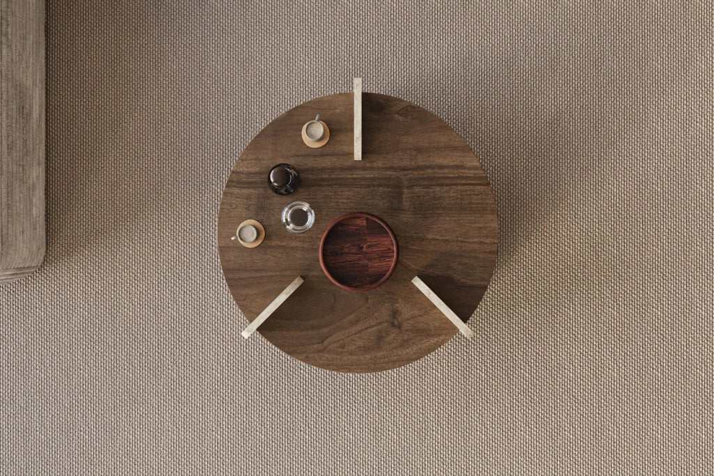 Tavolino in legno "Oalla" 70 x 70 x 45 cm - Noce