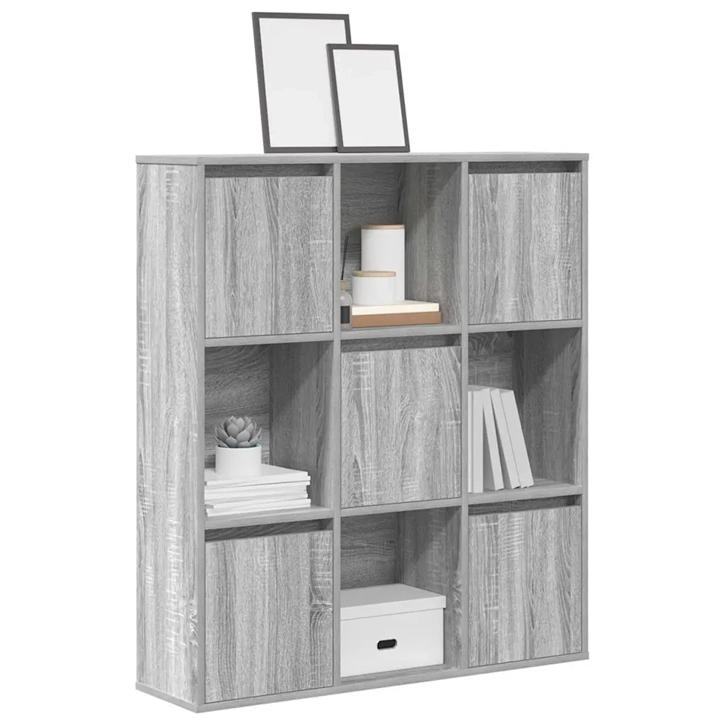 Libreria Grigio Sonoma 89x24x101,5 cm in Legno Multistrato 860405