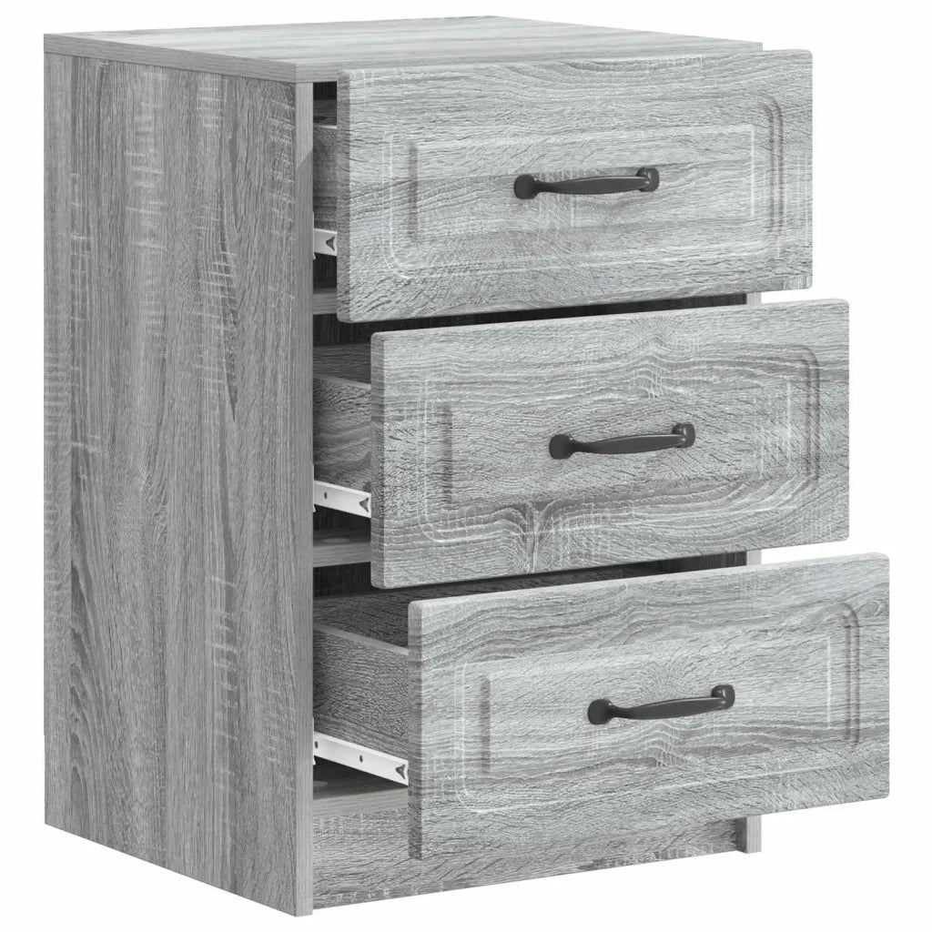 Comodino | Armadio da Notte | Mobiletto da notte con cassetto Grigio Sonoma 43 x 41 x 63,5 cm