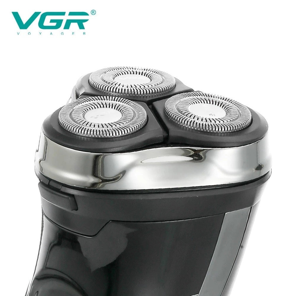 Trade Shop - Rasoio A Triple Testine Rotanti Trimmer Barba Cordless Impermeabile Display V318 -