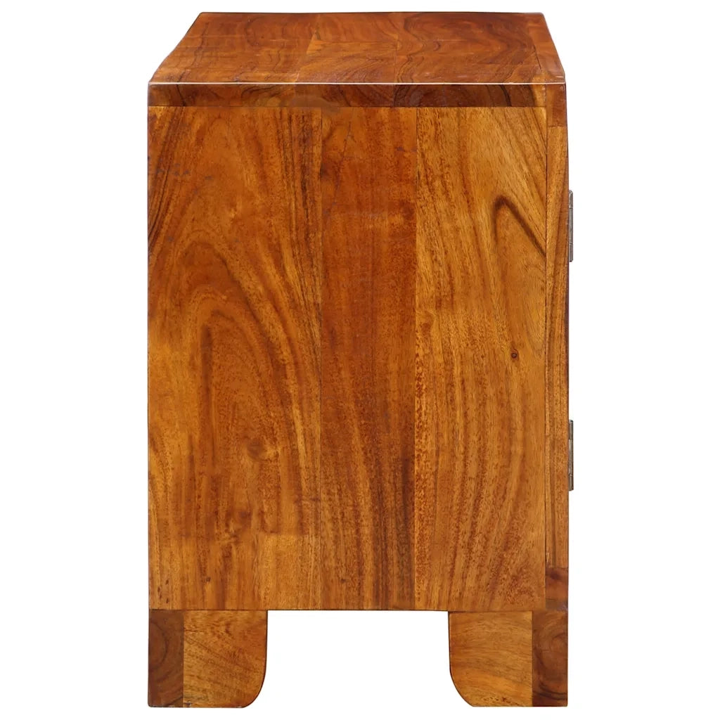 Mobile Porta TV Multicolore 90x30x45 Legno Massello di Acacia 4016505