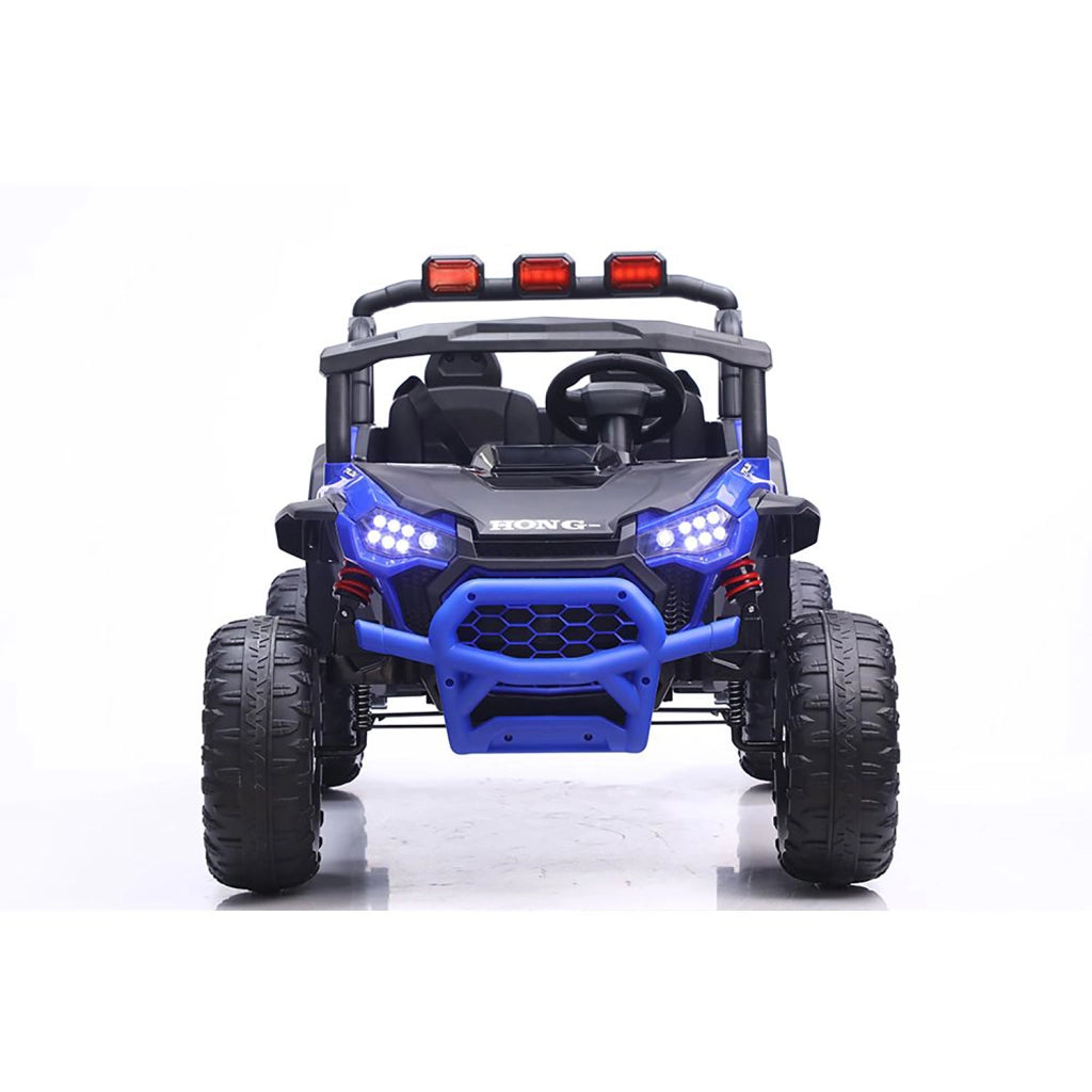 Macchina Elettrica per Bambini Buggy Safari 2 Motori da 35W con Telecomando Luci e Suoni Blu