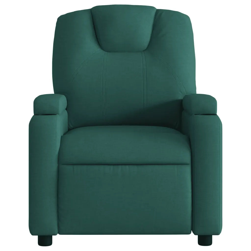 Divano Sedia-Poltrona Reclinabile in Tessuto Verde Scuro 312908