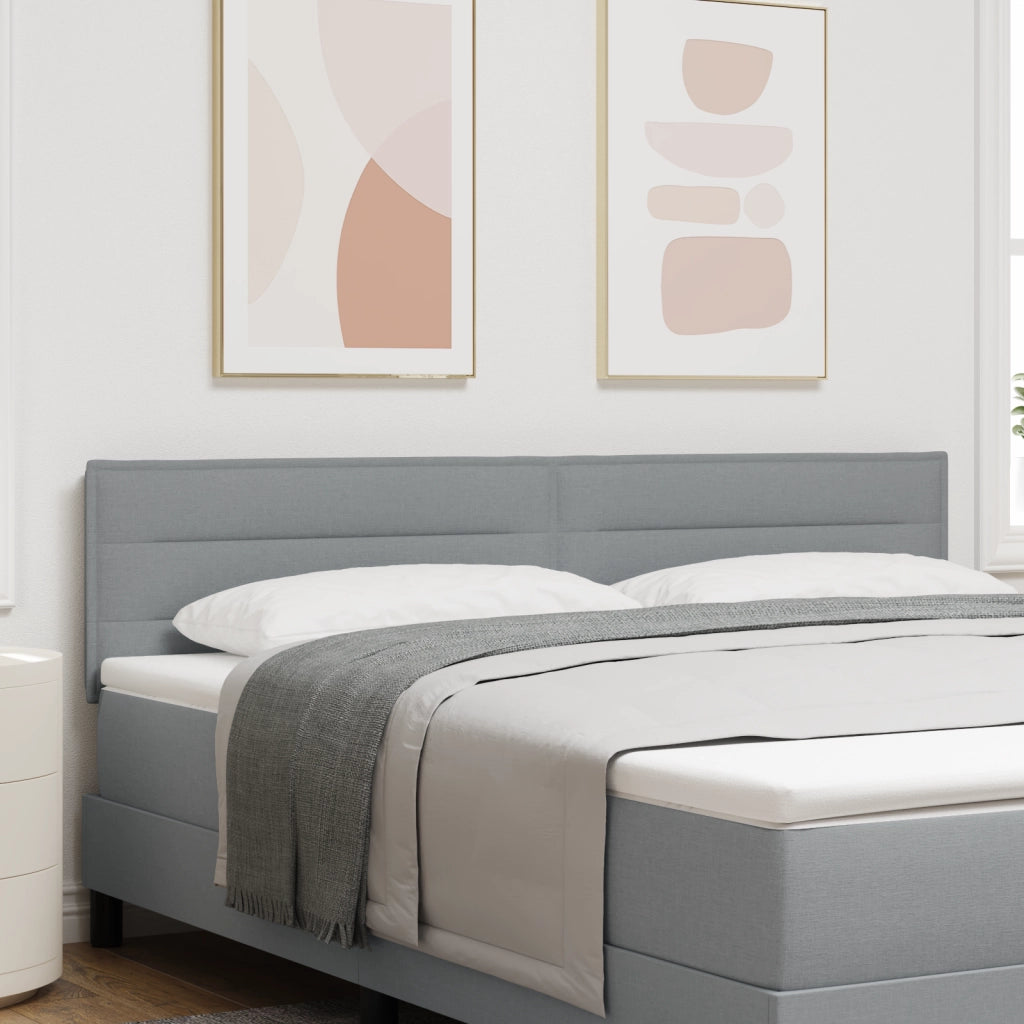 Testata LED Design Linee Grigia Chiara 90 cm Tessuto