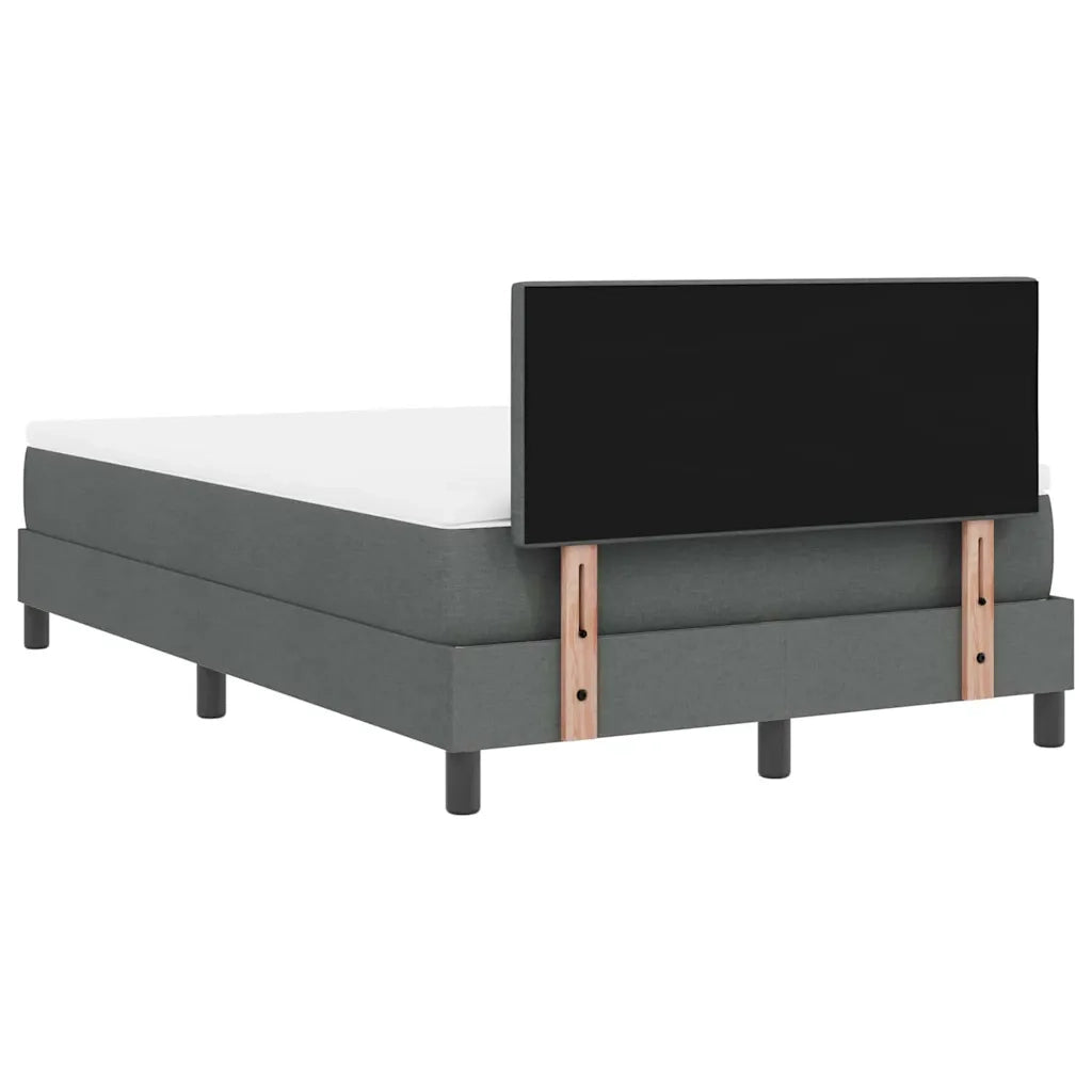 Letto a molle con testiera Grigio scuro 120 x 190 cm Tessuto 3338672