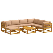 Set di divani 8 pz Naturale Legno di Acacia Massello 3417291