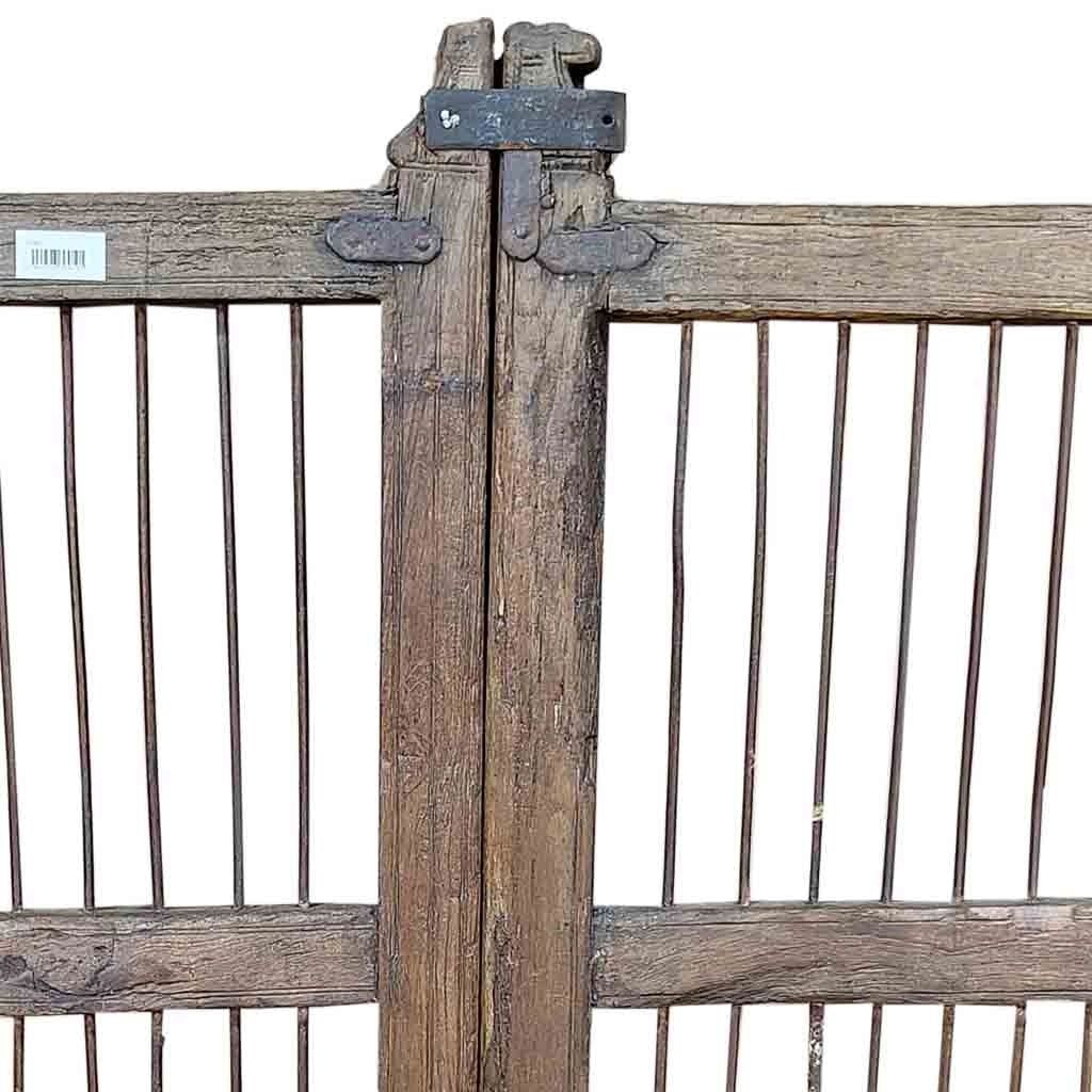 Porta in legno con finitura artigianale marrone 103x3x105 h cm