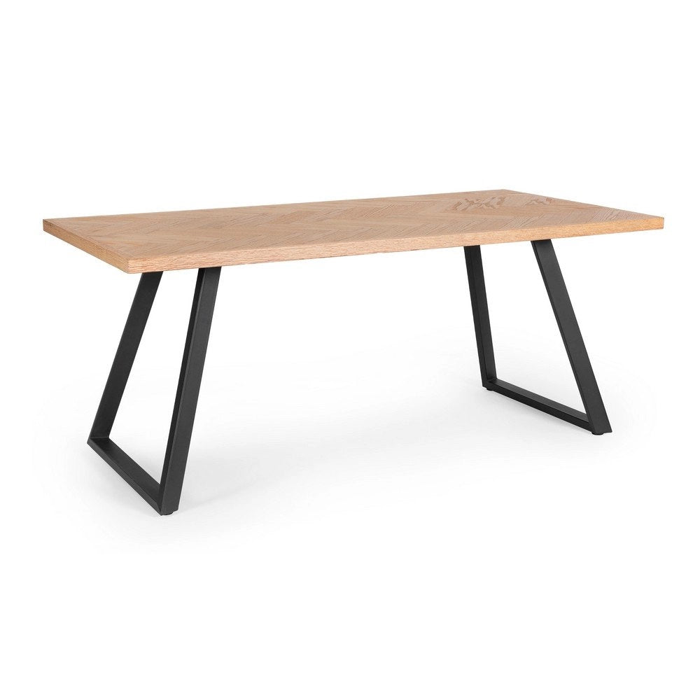 Tavolo Legno Nero Industriale da Interno 180x90 cm - GRIFFIN