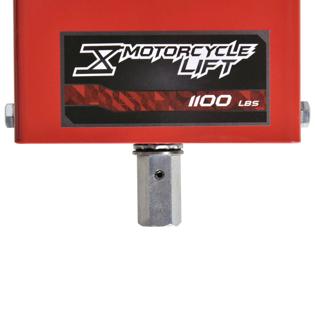 Piattaforma Elevatore per Motociclette ¨C Zephmum ¨C Carga 500 kg, Altezza 19-53 cm, Nero e Rosso