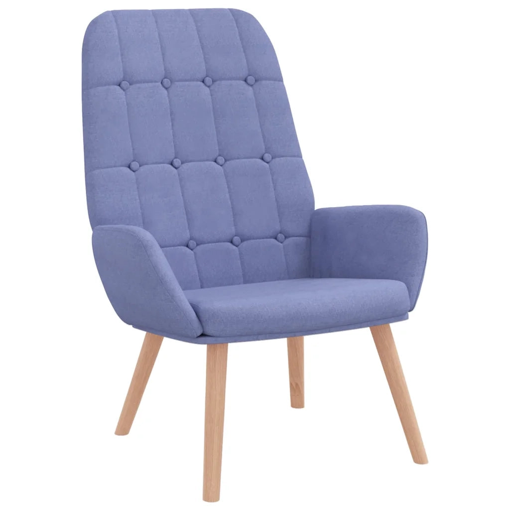 vidaXL Sedia Relax Blu Jeans in Tessuto