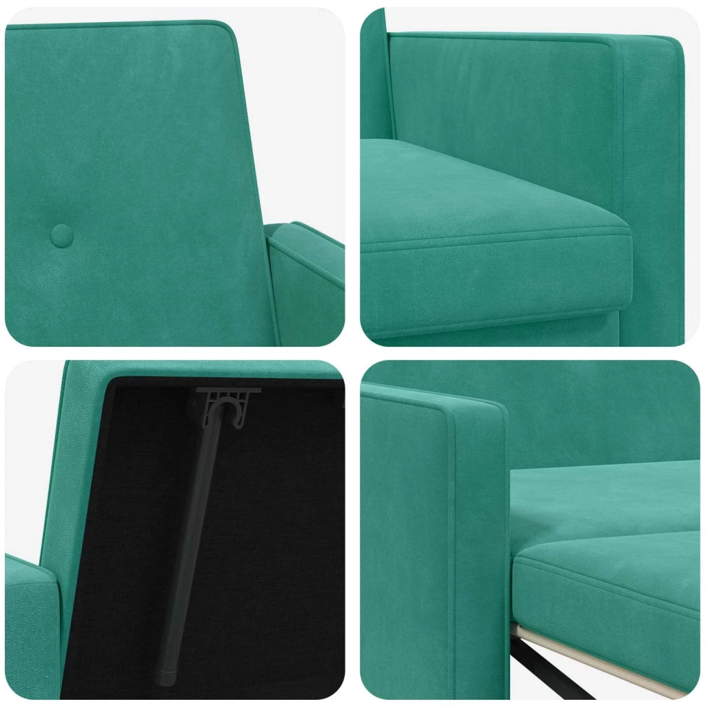 Divano letto Turchese Tessuto 42033362