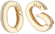 Viti di chiusura per collana 18K dorati - 2 pezzi - 925 Sterlino Argento