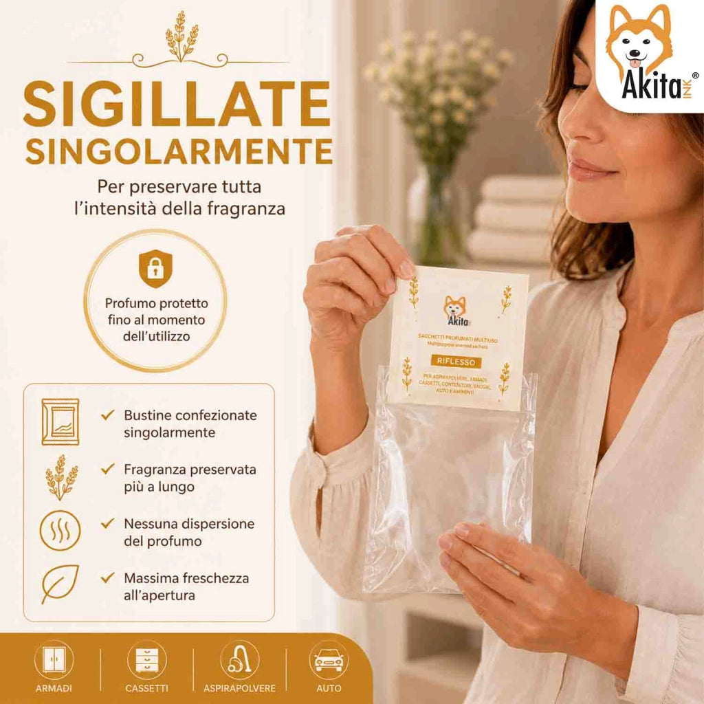Akitaink 6 Sacchetti Profumati Riflesso Armadi