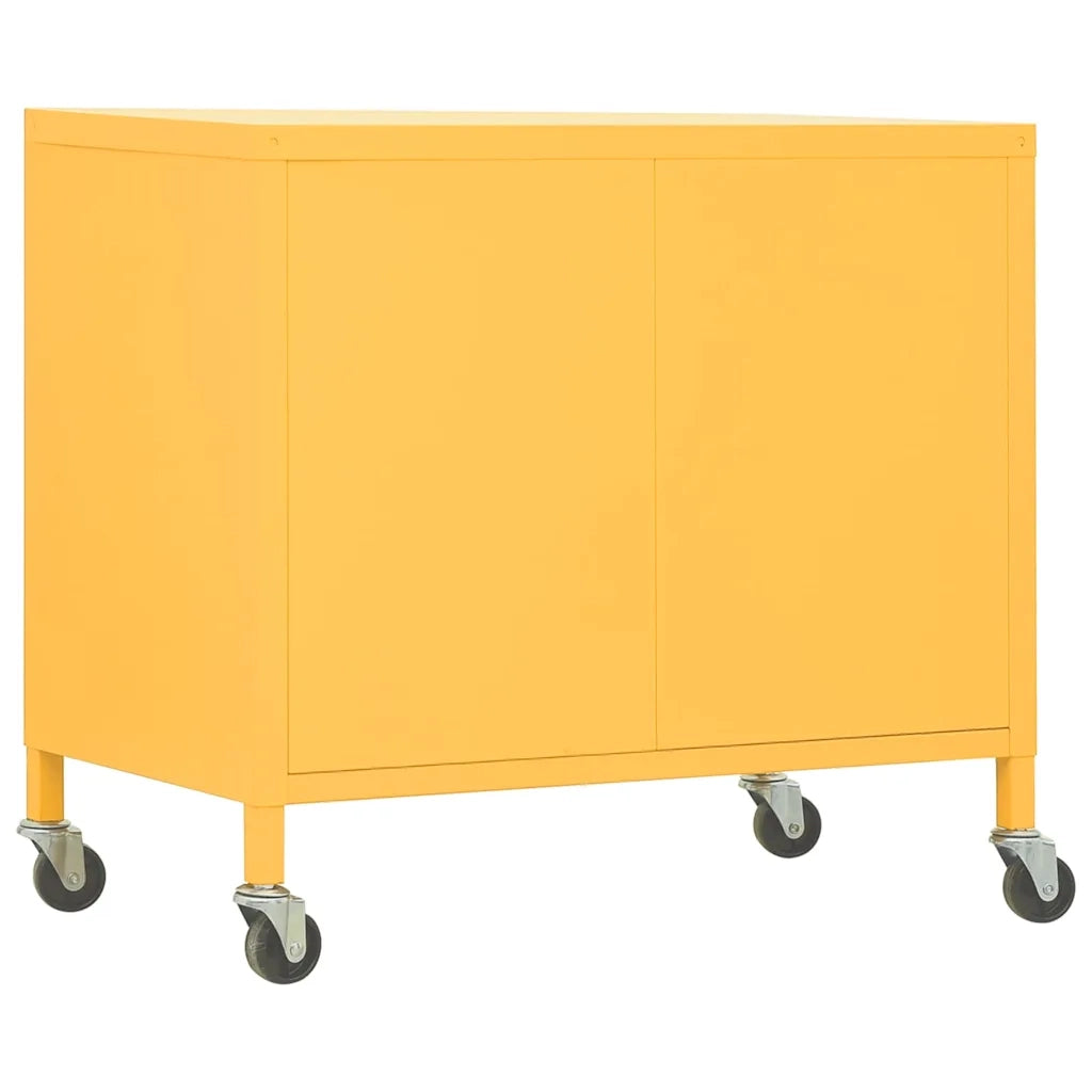 Armoire de rangement Jaune moutarde 60x35x56 cm Acier