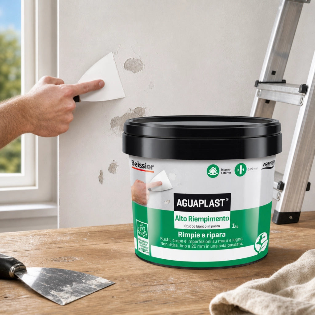 Aguaplast alto riempimento pasta stucco per muro e legno 1 kg