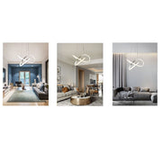 Trade Shop - Lampadario Led Intreccio Moderno A Sospensione 45w Luce 6500k 3000k 4000k Lp-31b -