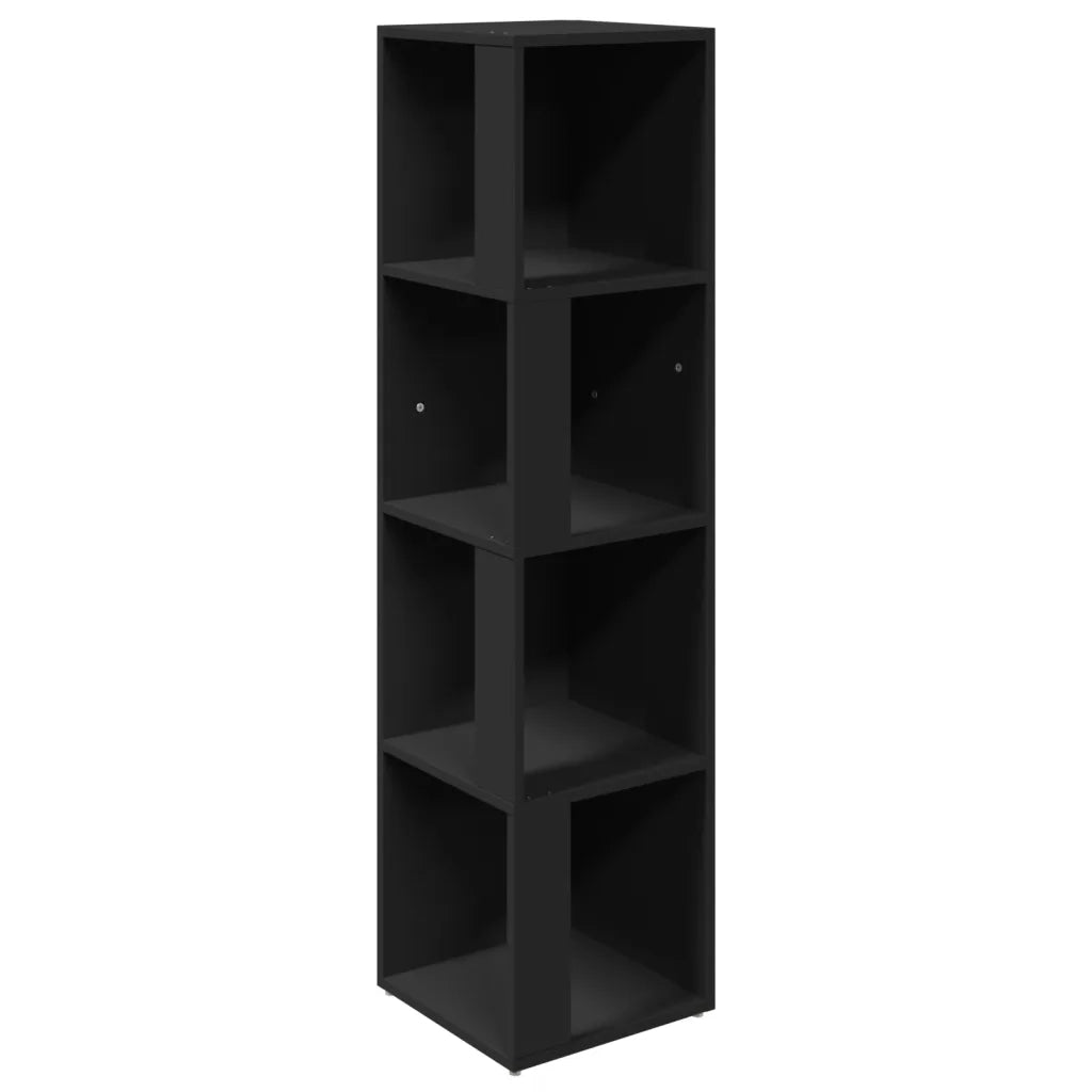 Armadio Angolare Nero 33x33x132 cm in Truciolato 809036