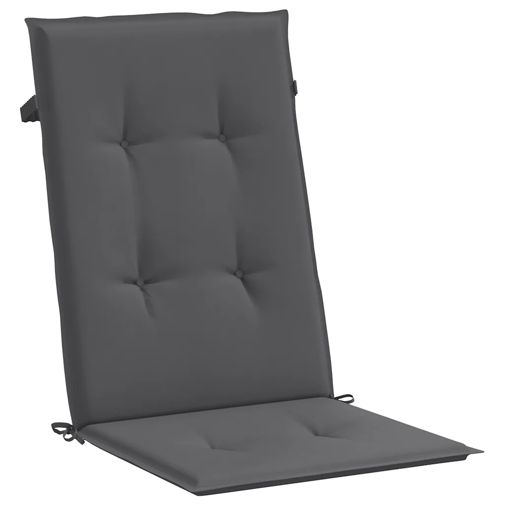 Cuscini per Sedie 2 pz Antracite 120x50x2 cm in Tessuto 43177