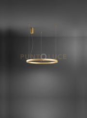 Sospensione in metallo e alluminio  Oro Etere LED 72W 3000K CRI?80 220-240V 50/60Hz 5040Lm Biemissione