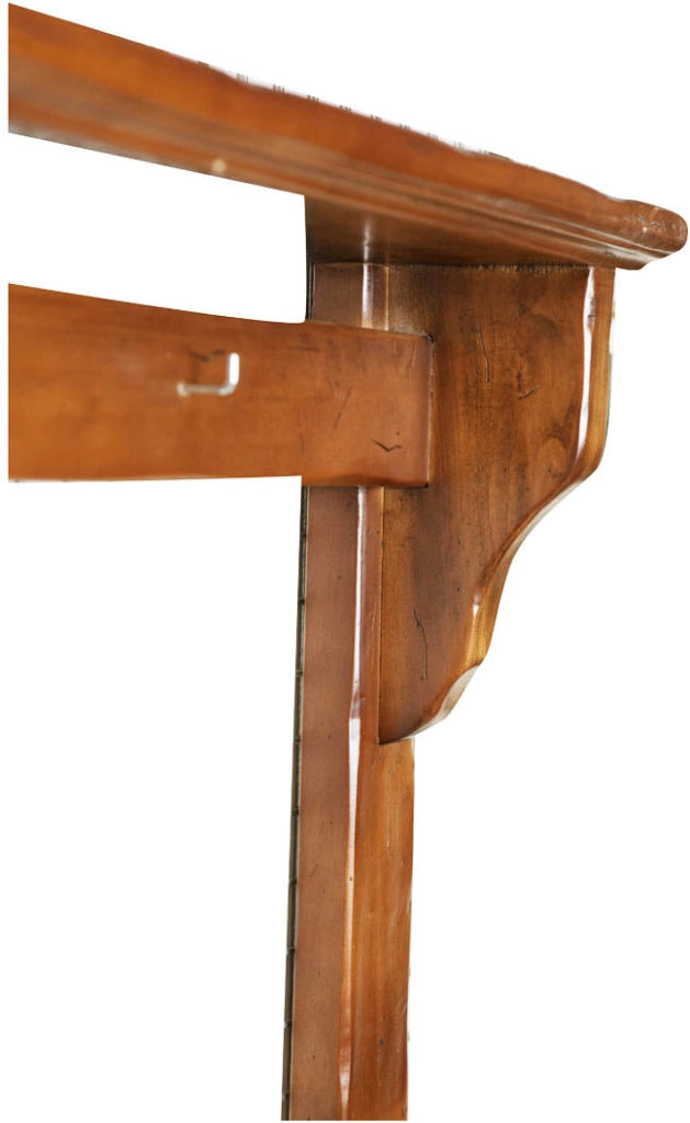 Biscottini Attaccarame in legno massello di tiglio finitura noce L85xPR14xH103 cm. Made in Italy