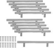 Maniglia per mobili 10x - Acciaio inossidabile - Distanza di foratura 128 mm - Dimensioni 200 x 10 x 32 mm - Inclusa 20 viti - Adatto per armadi/porte - Maniglia per porte