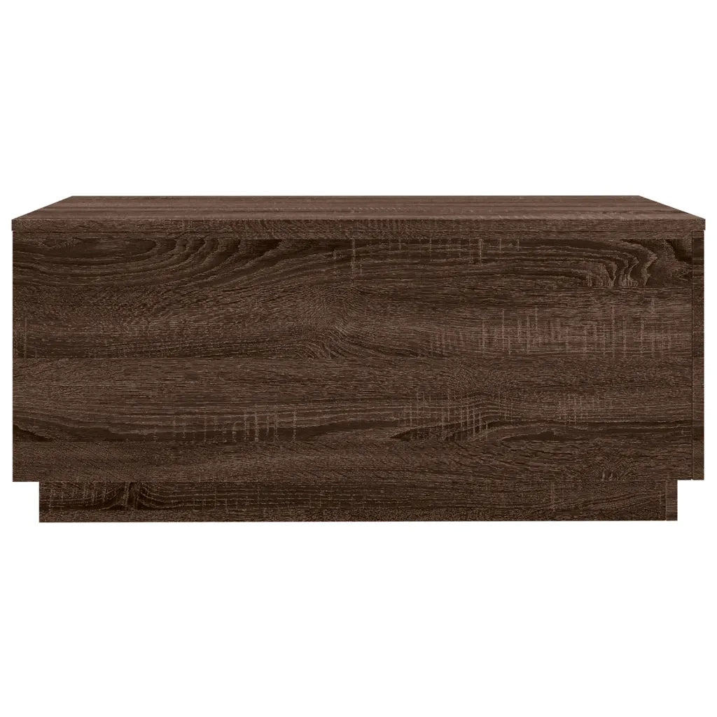 Tavolino da salotto | Tavolino da caff¨¨ | Tavolino da Soggiorno con Luci LED Rovere Marrone 90x50x40 cm