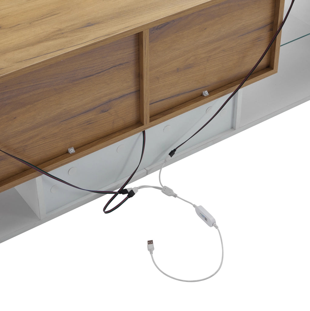 Mobile TV moderno con LED e 2 cassetti