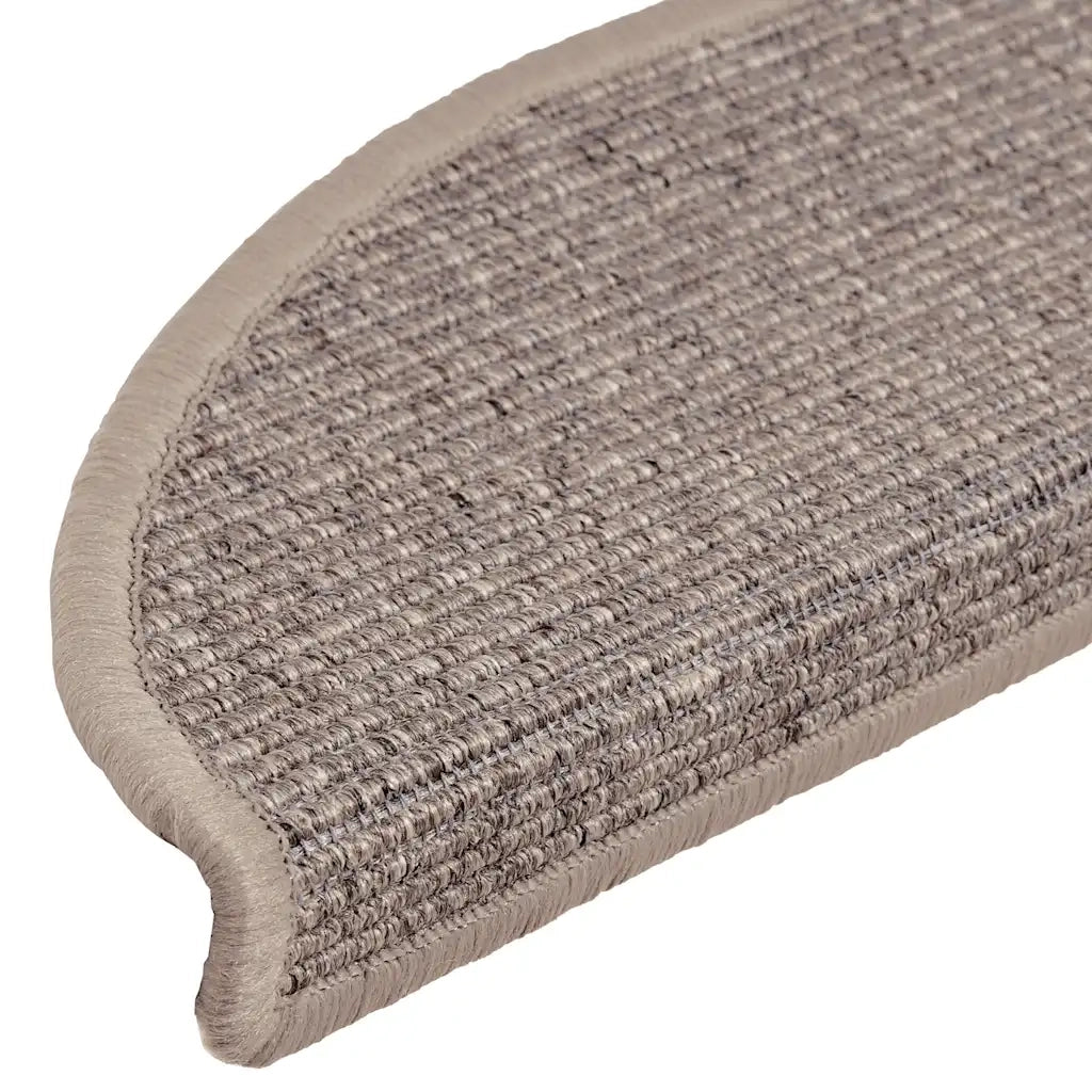 Tappetini per scale 15 pz | Gradini per Scale 56x17x3 cm Beige scuro Semicircolari
