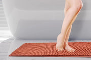 Tappeto Antiscivolo per Bagno - Soft Touch - 1 pezzo - Arancione Abbrustolito - 45x75 cm