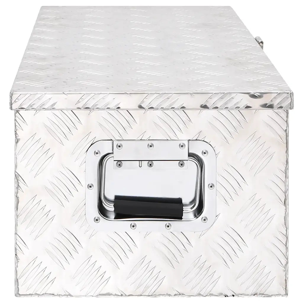 Contenitore Portaoggetti Argento 80x39x30 cm in Alluminio 152252