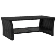 Tavolino da salotto | Tavolino da caff¨¨ | Tavolino da Soggiorno Nero 100x50x40 cm in Polyrattan