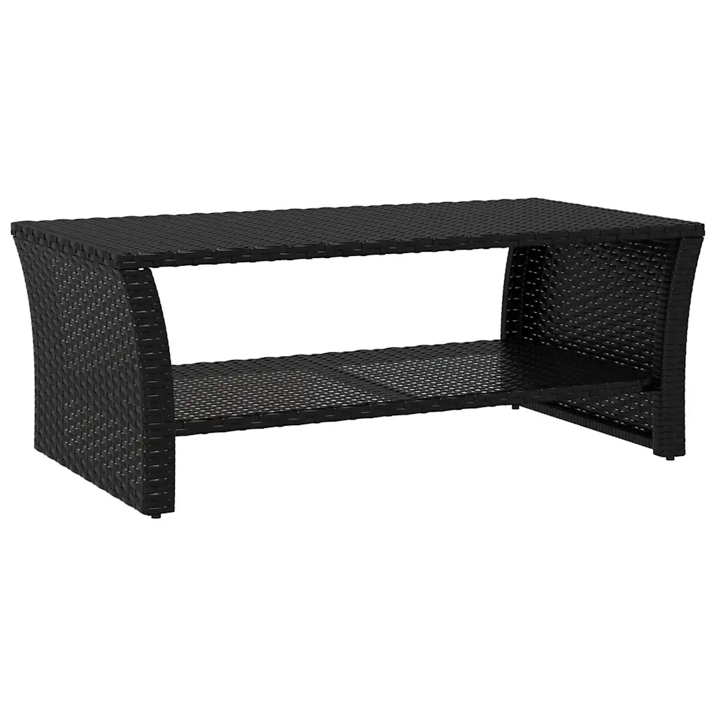 Tavolino da salotto | Tavolino da caff¨¨ | Tavolino da Soggiorno Nero 100x50x40 cm in Polyrattan